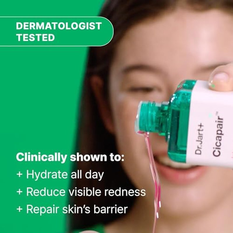 Dr.Jart+ Cicapair Intensive Soothing Repair Treatment Liquid Korean Face Lotion to Reduce Redness with Centella Asiatica | Hydrating Toner | Korean Skin Care, 5.07 Fl Oz
