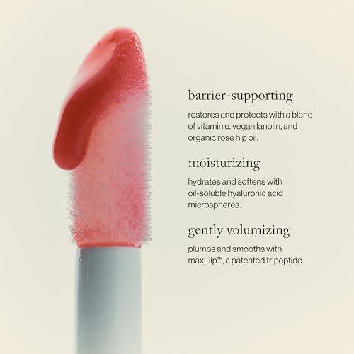 goop Beauty Hydra-Barrier Gel Gloss Lip Plumper & Moisturizer - Palest Clear Pink, 0.13 oz, Variation of Glaze / 0.13 Ounce