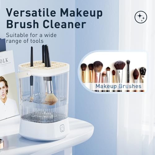 Electric Makeup Brush Cleaner, Portable Automatic USB Cosmetic Brushes Cleaner Machine, Automatic Makeup Brush Cleaner for Makeup Sponges and Brushes£¨22£©