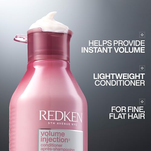 Redken Volume Injection Conditioner for Fine Hair 10.1 Fl Oz Pack of 1 - Adds Lift & Body
