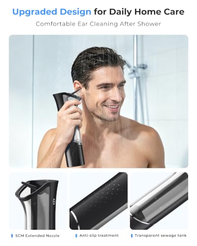 Deep Black Upgraded Electric Ear Wax Removal Kit with Magnetic Waste Tank