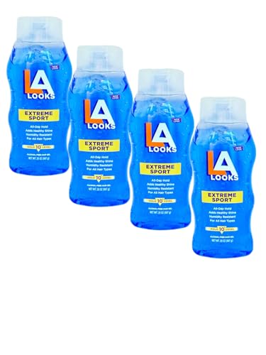 Extreme Hold Hair Gel 4 Pack - Maximum Control, Dries Clear, No Flaking