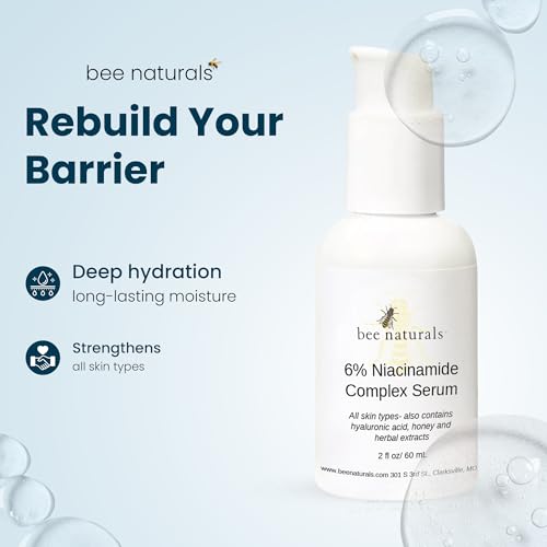 Niacinamide Face Serum with Hyaluronic Acid & Honey - Hydrating & Pore Minimizer, 2 fl oz