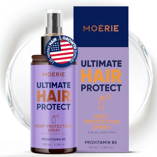 Moerie Heat Protectant Spray for Hair – Thermal Shield up to 450°F, Anti-Frizz & Shine