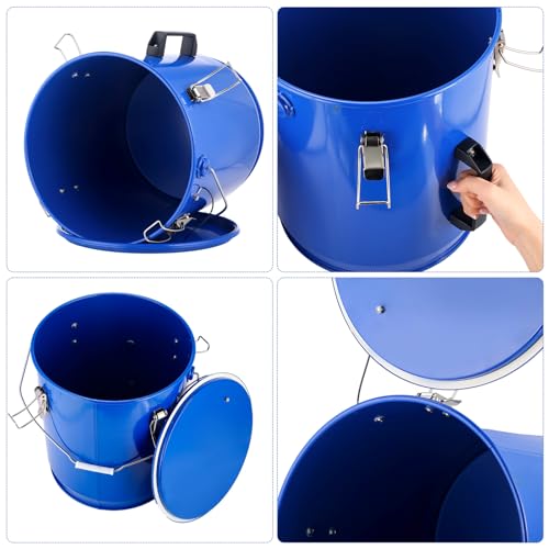 6 Gal Fryer Grease Bucket with Lid & Filter Bag - Commercial Oil Disposal
