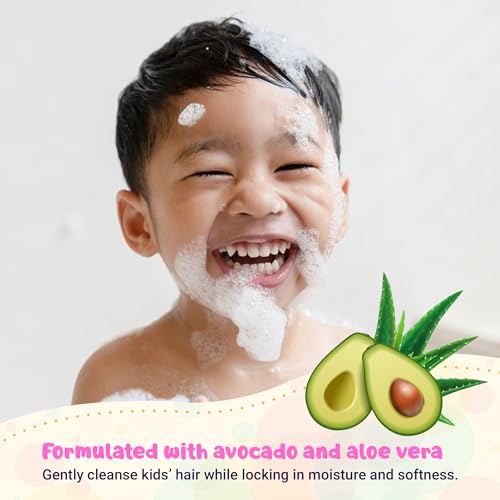 Kids Shampoo with Avocado & Aloe Vera, Gentle & Nourishing, 13.5 Fl Oz Pack of 2