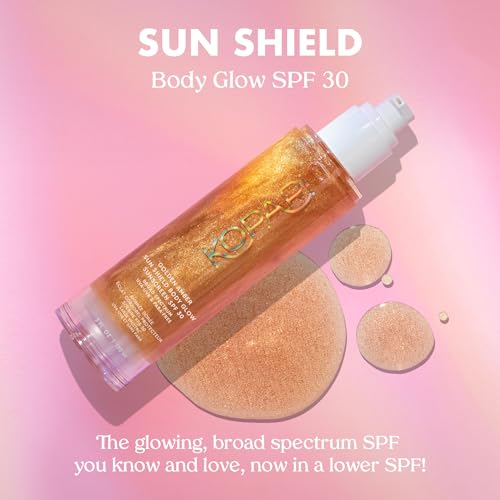 Kopari Sun Shield Body Glow Broad Spectrum SPF 30 In Golden Amber & Sun Shield On-The-Glow Sheer Sunscreen Stick SPF 40