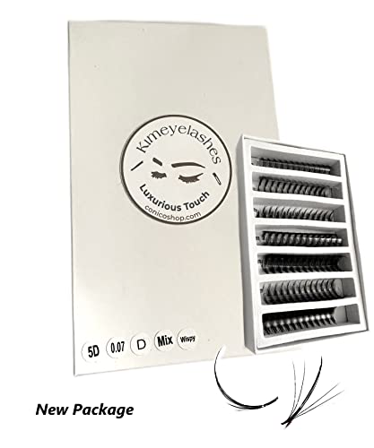 Kimeyelashes 5D 0.07 Curl C Premade Fan Eyelash Extensions - Mixed Lengths 10-16mm