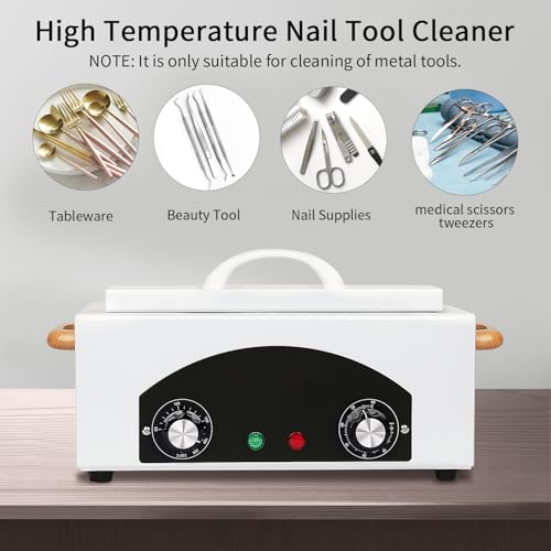 High Temperature Cleaning Box, Multi-Functional Nail Salon Cleaning Supplies 2L Hot Towel Cabinet with Stainless Tray, Dry Heat Box Spa Salon Equipment Barber Cleaning Machine With EPA Registered