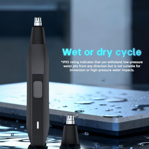 Soonsell Electric Nose Hair Trimmer for Men,Painless Nose Trimmer for Men,Powerful 8000RPM Motor,Easy to Clean,Wet/Dry Use