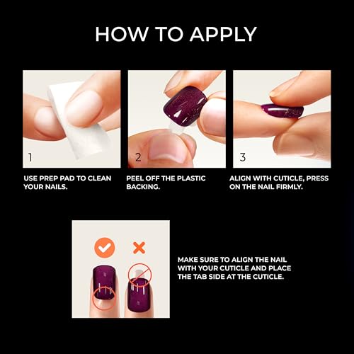 KISS imPRESS No Glue Mani Press On Nails, ColorFX, 'Levels', Pink, Short Size, Squoval Shape, Includes 30 Nails, Prep Pad, Instructions Sheet, 1 Manicure Stick, 1 Mini File