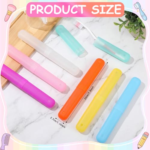 30 Pcs Portable Toothbrush Cases for Kids - Colorful Travel Toothbrush Holders