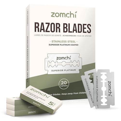 Upgrade Double Edge Safety Razor with 100 Counts Safety Razor Blades