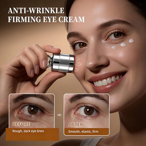 Angel Silk AH-8 Firming Neck-Eye Cream Bundle, Tightening & Revitalizing Set, Electric Massage Eye Cream with Red Light, Firm Smooth of Eye Fine Lines, Anti-Wrinkle Deep Moisturizing Skincare