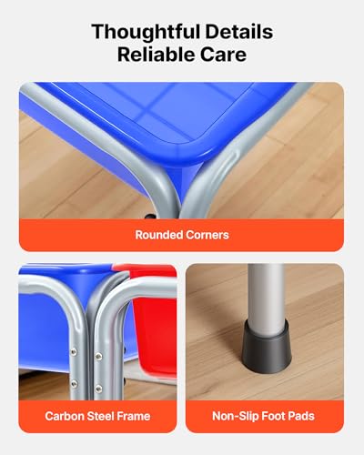 Kids Sensory Play Table with 2 Bins - Adjustable Height, Detachable Storage - 15.1"D x 42.9"W x 26"H, 2-Station Sand & Water Table for Toddlers