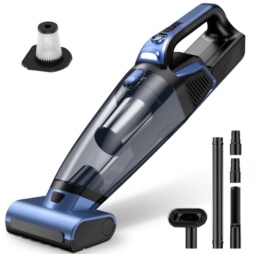 Cordless Pet Hair Handheld Vacuum Cleaner - 20000PA Strong Suction, Blue