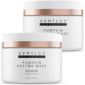 DRMTLGY Pumpkin Enzyme Face Mask 2-Pack - Gentle Exfoliating & Hydrating, 5.5 oz Each