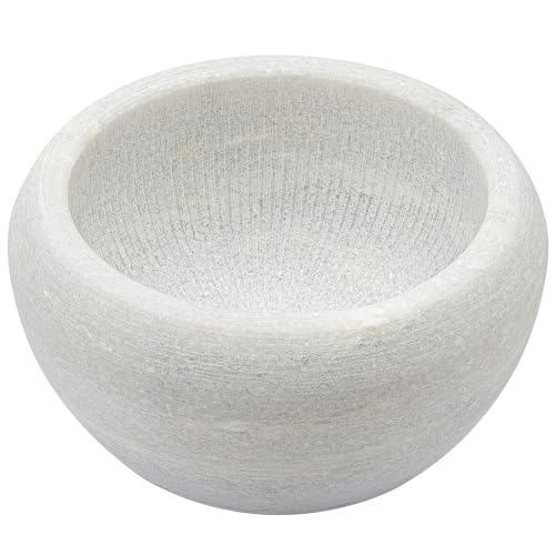 Shaving Soap & Cream Bowl for Men, Natural White Marble Stone, Heat Preservation, Easier to Whip Up a Fantastic Foam with Interior Micro-ridges, Art of Shave Lather bowl ¡¦