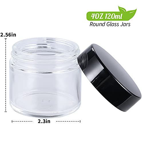 Clear 4oz Glass Cosmetic Jar with Lid - Pack of 30 - HOA Kinh