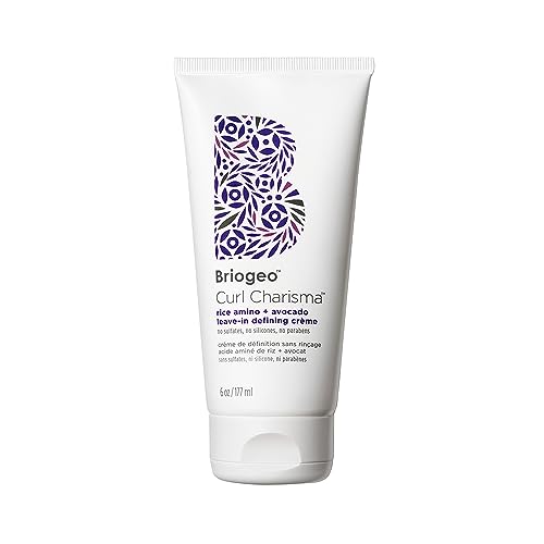 Briogeo Curl Charisma Rice Amino + Avocado Leave-In Defining Cr?me, Anti Frizz Hair Styling Moisturizer, Leave In Cream for Wavy, Curly, Coily Hair, Boosts Hydration, Vegan, Cruelty-Free
