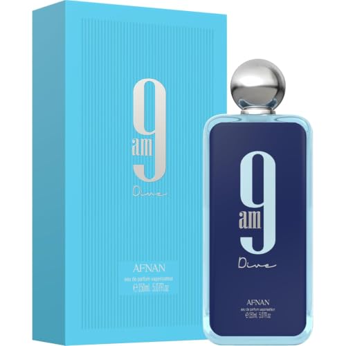 Afnan 9 AM Dive Unisex Eau De Parfum 3.4 Fl Oz - Fresh Aquatic Fragrance, Pack of 1