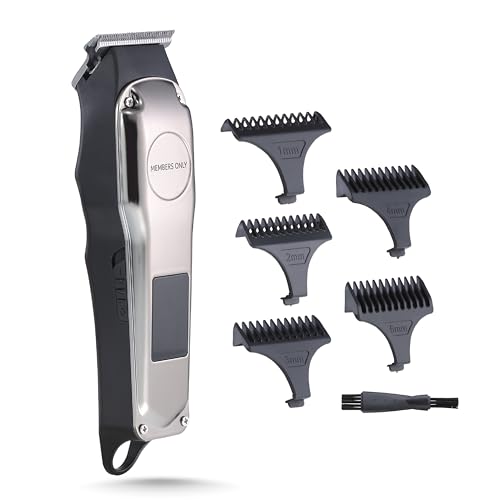 Members Only 7-Piece Cordless T-Blade Hair Trimmer for Beard & Grooming