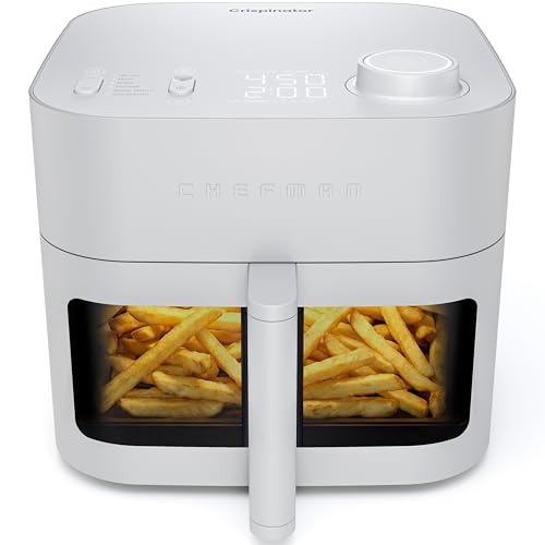 Chefman 6-in-1 Crispenator Air Fryer 8 Qt with Viewing Window, Concrete