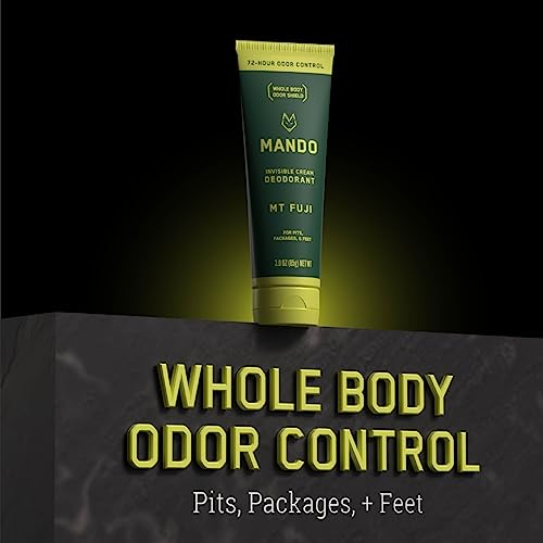 Mando Whole Body Deodorant for Men - Cream 3 oz Tube - Mt Fuji Scent - Pack of 1