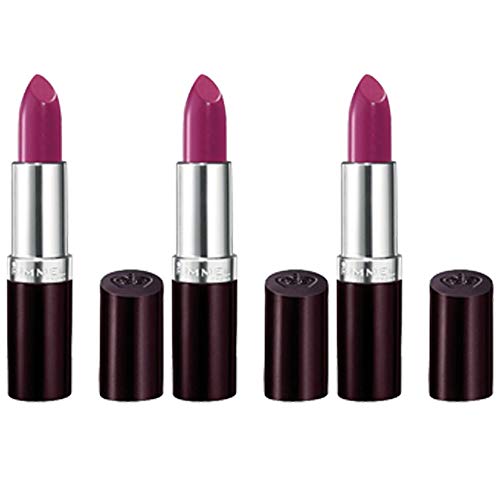 (3 Pack) Lipstick Set - Amethyst Shimmer Long-Lasting Lip Color