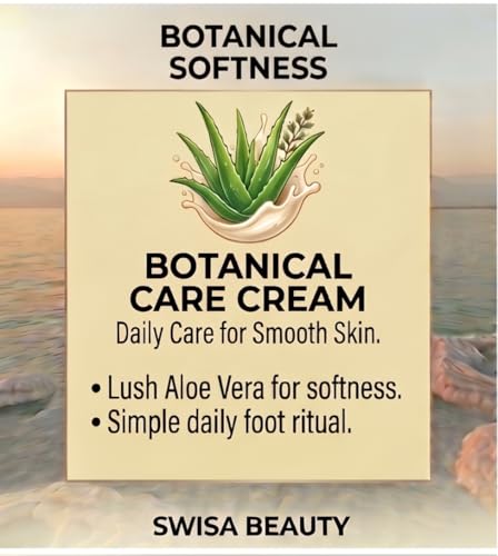 Dead Sea Botanical Foot Care Cream - Rich Moisturizer for Soft, Smooth Skin with Aloe Vera & Eucalyptus