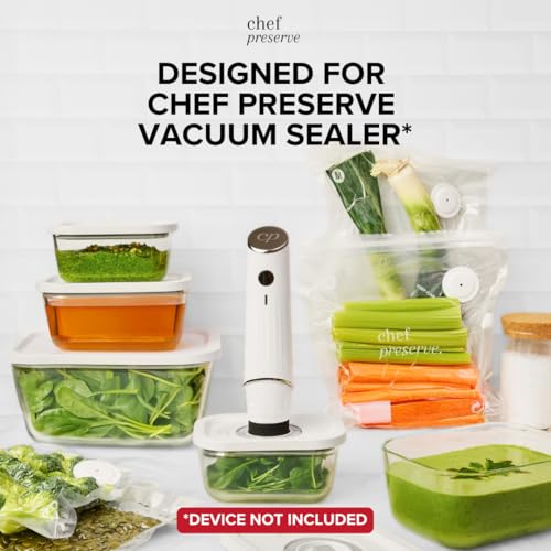 Large Set of Glass Vacuum Seal Food Storage Containers - 3 Pieces