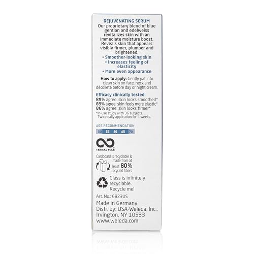 Weleda Rejuvenating Face Serum - Firming, Hydrating & Brightening, Plant-Based, Vegan Friendly