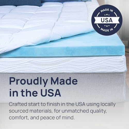 Sure2Sleep 2-Inch Gel Swirl Memory Foam Mattress Topper King Size - Cooling & Pressure Relief