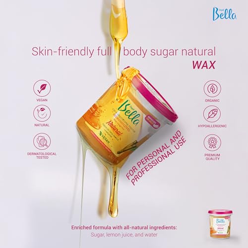 Depil Bella Brazilian Sugar Wax - 45.86 oz Organic Hair Removal Wax for All Skin Types