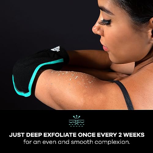 Dermasuri Deep Exfoliating Body & Back Scrub Mitt Bundle - Spa-Quality Skin Care