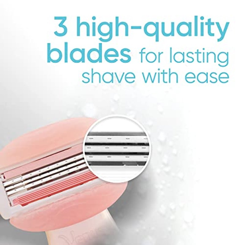 Gillette Venus Mini ComfortGlide White Tea Razors for Women, Includes 1 Mini Handle + 3 Refills + 1 Case, Holiday Gifts for Women