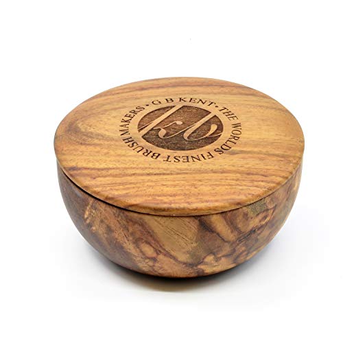 Kent SB6 Men's Shaving Soap Bowl in Dark Oak - 4.23 oz. Moisturizing, Luxury Barber Quality