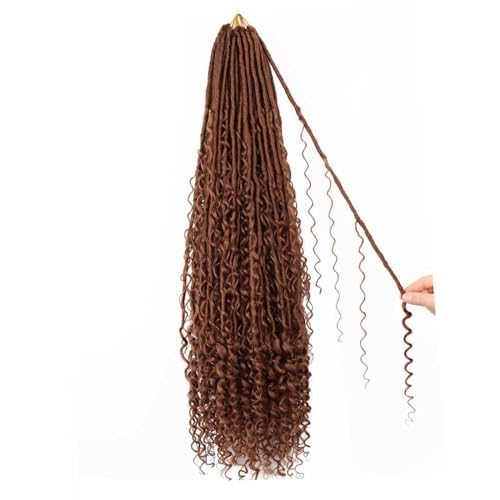Goddess Locs Crochet Hair 30 Inch Boho Faux Locs Pack of 8 for Black Women