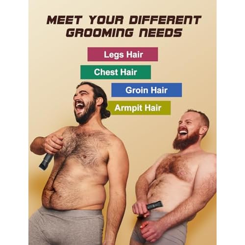 Body Hair Trimmer for Men: Manscape Electric Razor, Versatile Hair Beard Trimmer for Groin Nose/Ear Hair, Waterproof & USB-C Rechargeable,Travel Lock, Mens Gifts