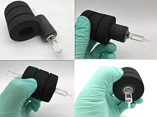 Foam Grip Cover for 1-Inch Tattoo Tubes, 20 Pack Black, Comfortable & Precise