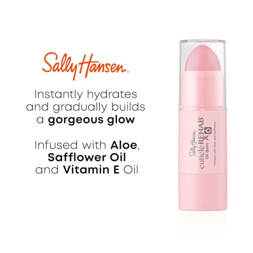 Sally Hansen Nail Treatment Cuticle Rehab Oil Balm | Infused with Natural Essential Oils & Vitamin E | Nourishes & Conditions Dry Nails & Cuticles