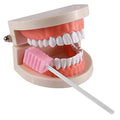 Wellgler Disposable Oral Care Swabs - Pink Ridge Design, 250 pcs, Sterile & Individually Wrapped