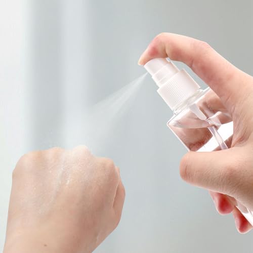 HAKZEON 40 Pack 120ml/4oz Plastic Spray Bottles, Clear Small Mist Spray Bottle, Reusable Empty Travel Spray Bottle for Traveling Make Up Perfume