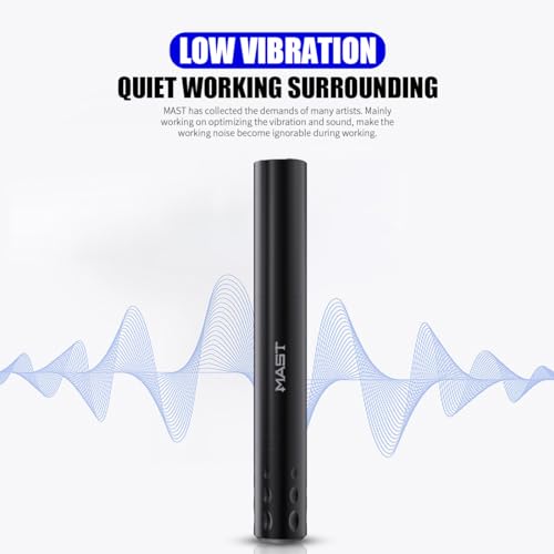 Wireless Tattoo Pen Machine Kit with 1 Battery - Black - Mast Tour Fly Slim