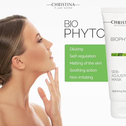 «¯«꫹«ƫ£?«Ê Christina Bio Phyto Seb-Adjustor Facial Mask with Moisture Complex | Face Masks Skincare Targets Acne, Blackheads, and Oiliness | Clears and Balances Skin | Suitable for All Skin Types 75ml