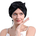 DAISYSILK 22 Momme Mulberry Silk Sleep Bonnet for Long Hair - Light Blue