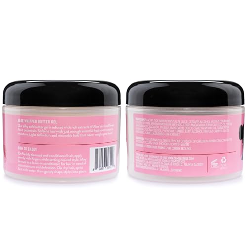 Camille Rose Aloe Whipped Butter Gel 2-Pack – 8 oz Each, Moisture-Rich Styling Leave-In