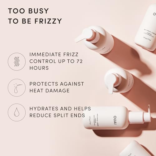 OUAI Anti Frizz Cream 6 oz - Paraben, Phthalate & Sulfate Free, Hydrating, Long-Lasting Frizz Control