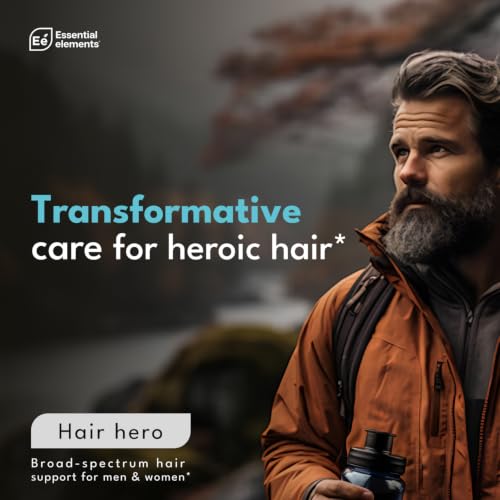 Hair Growth Vitamins for Men - Essential Elements Hair Hero - 60 Capsules 2-Pack