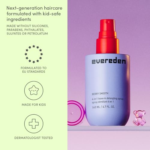 Evereden Kids 2-in-1 Detangling Spray & Shampoo - Gentle, Vegan, Dermatologist-Tested